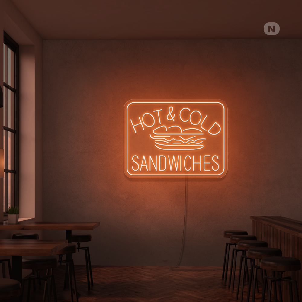 Neonskilt Hot & Cold Sandwiches