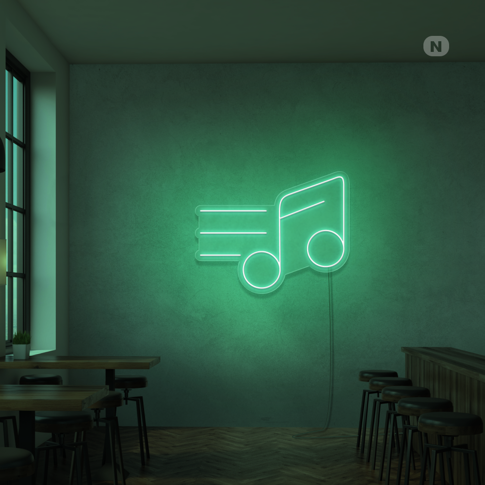 Neonskilt Musiknote