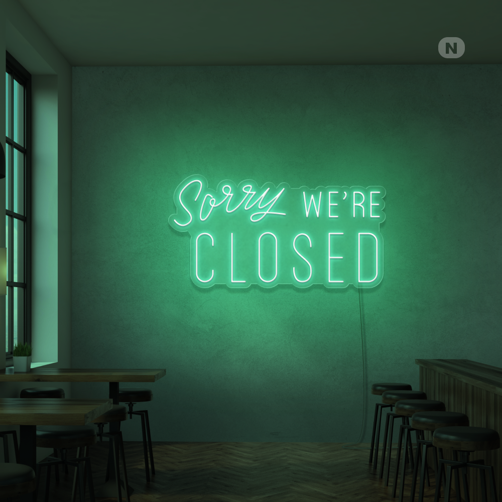 Neonskilt Closed