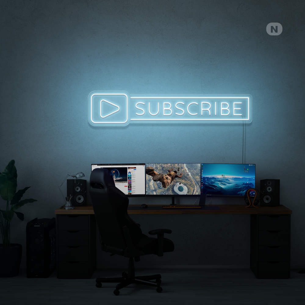 Neonskilt Subscribe