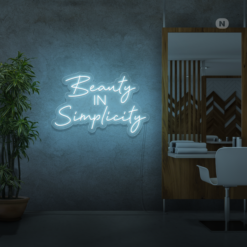 Neonskilt Beauty in Simplicity