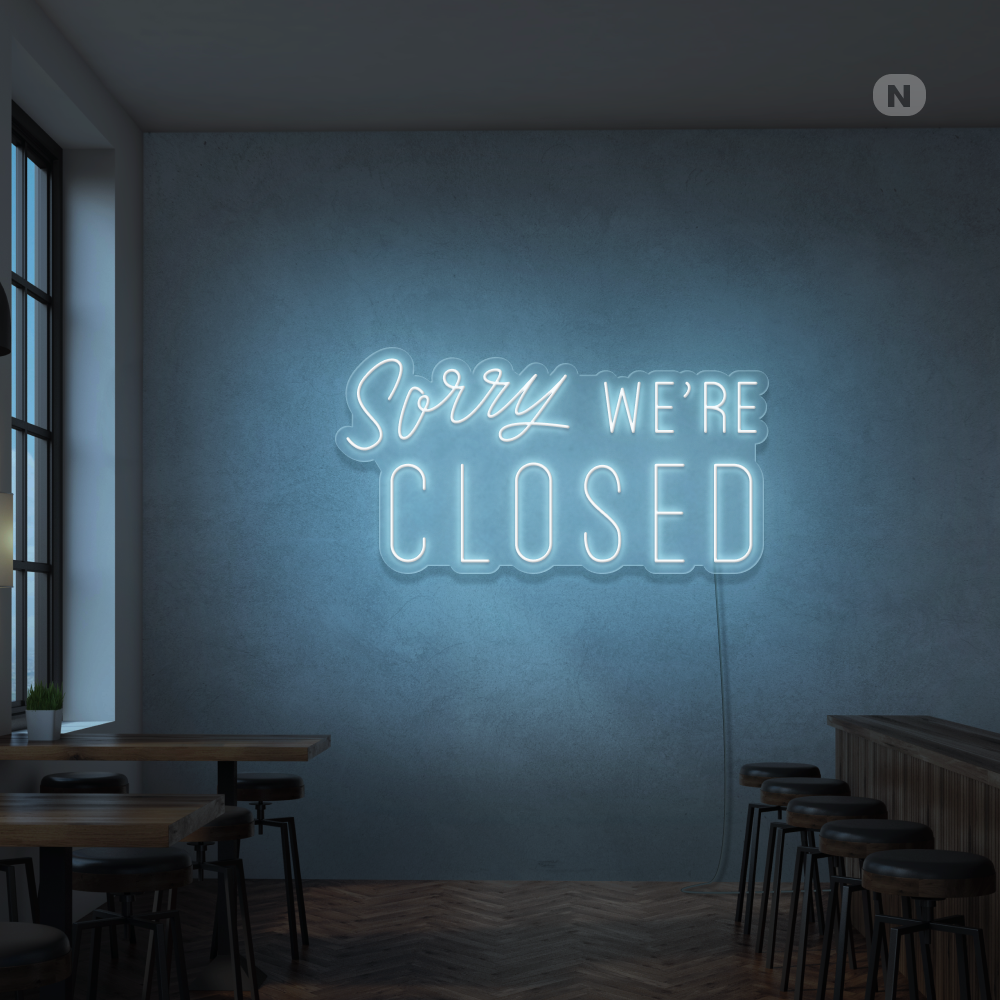 Neonskilt Closed