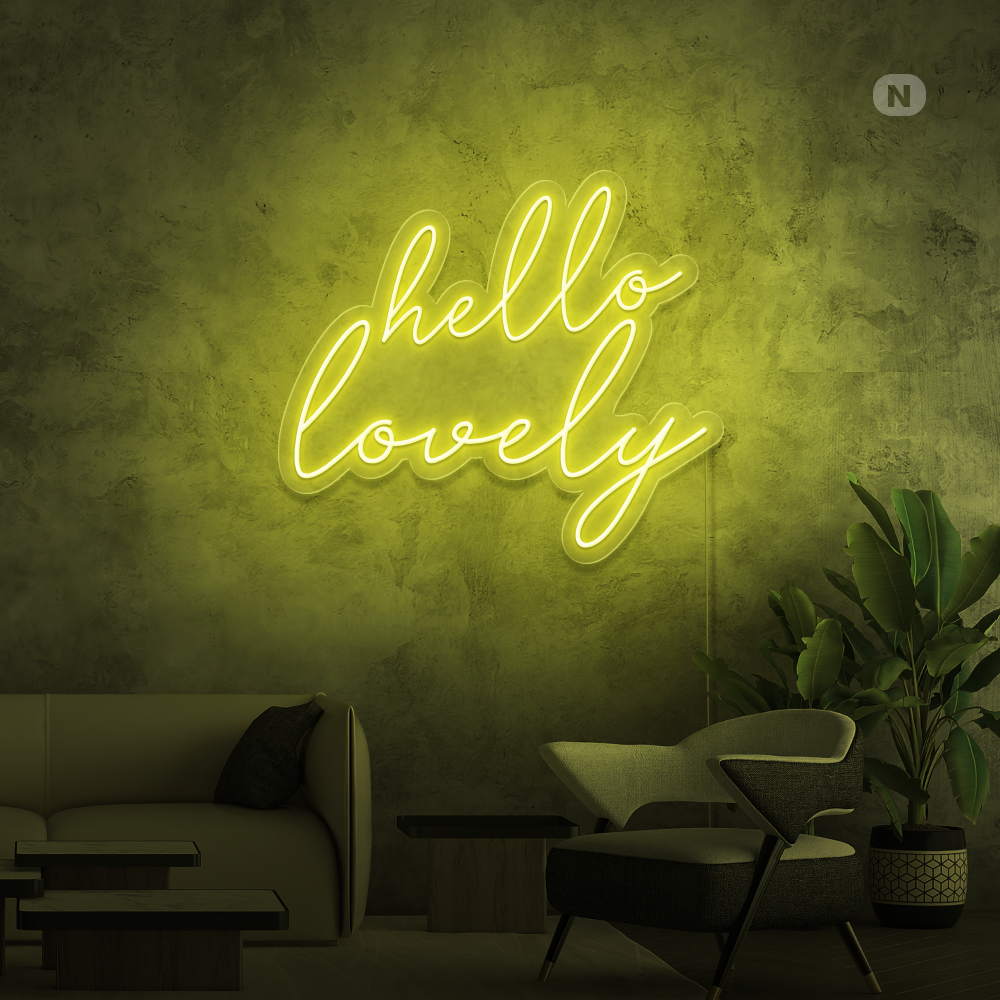 Neonskilt Hello Lovely