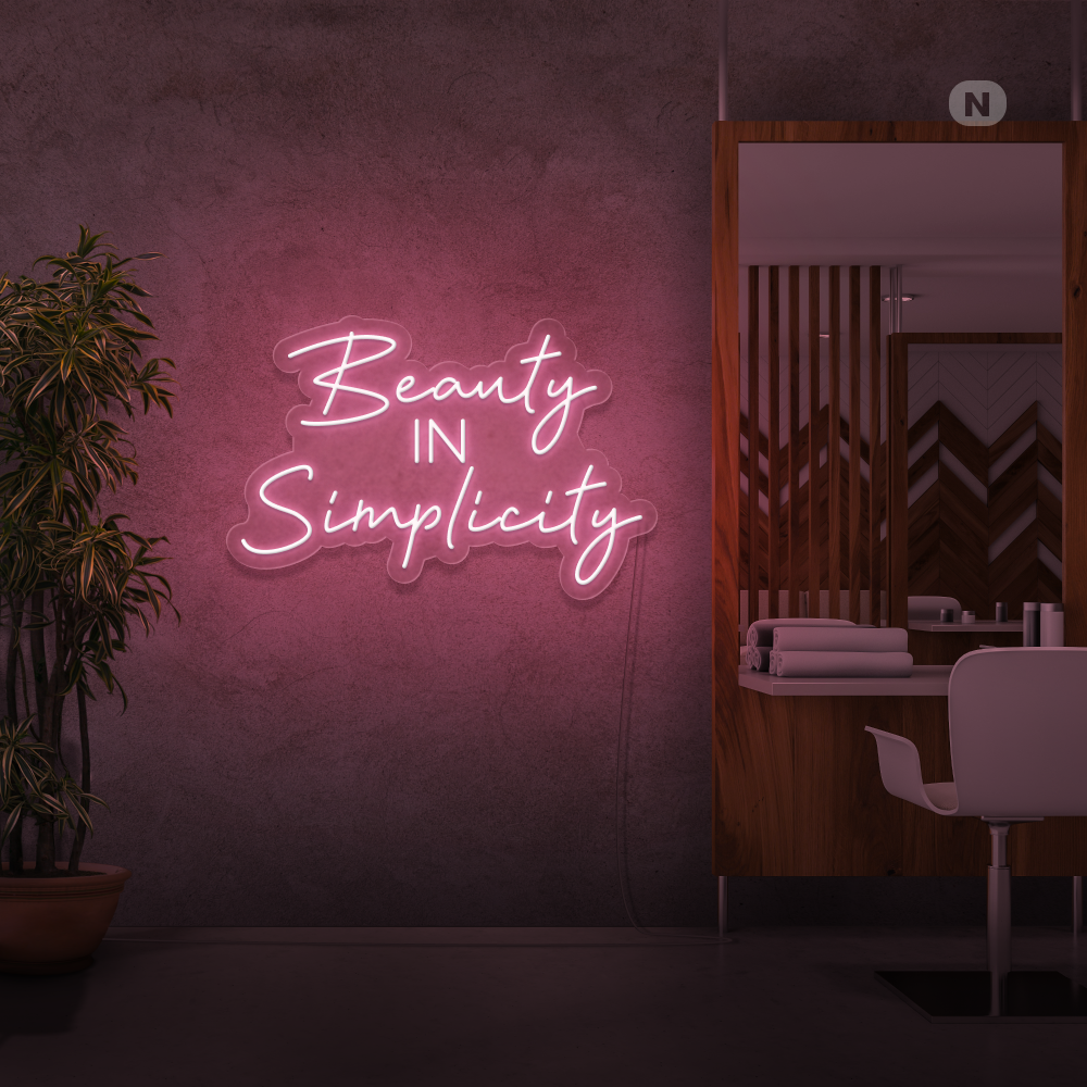 Neonskilt Beauty in Simplicity