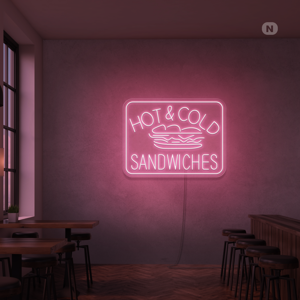 Neonskilt Hot & Cold Sandwiches