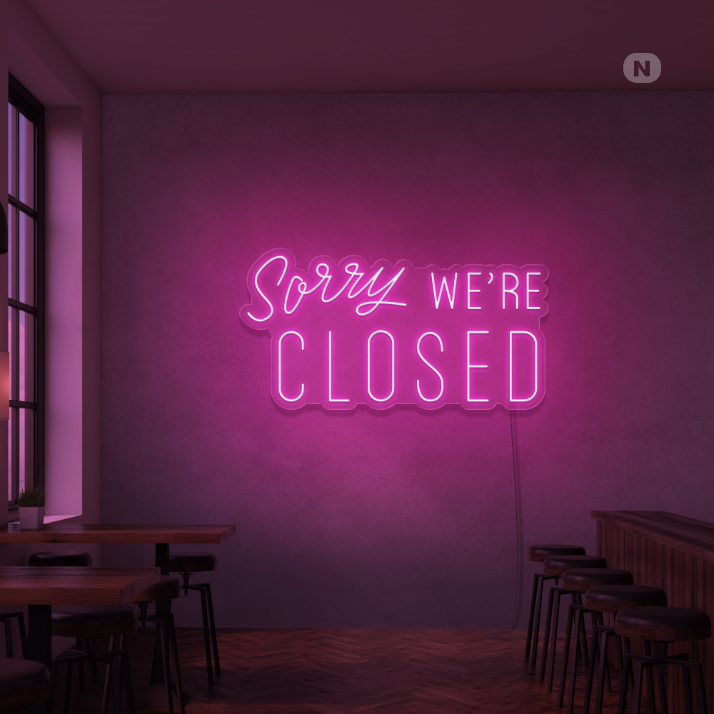 Neonskilt Closed