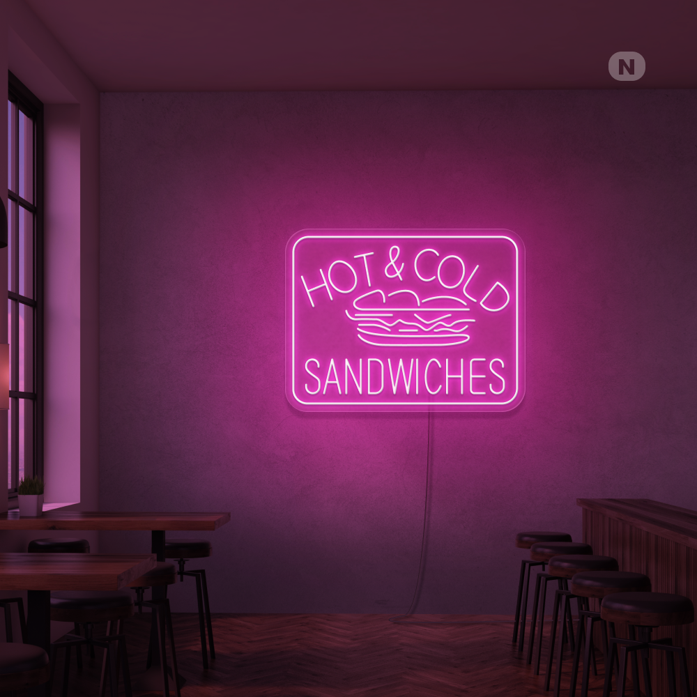 Neonskilt Hot & Cold Sandwiches