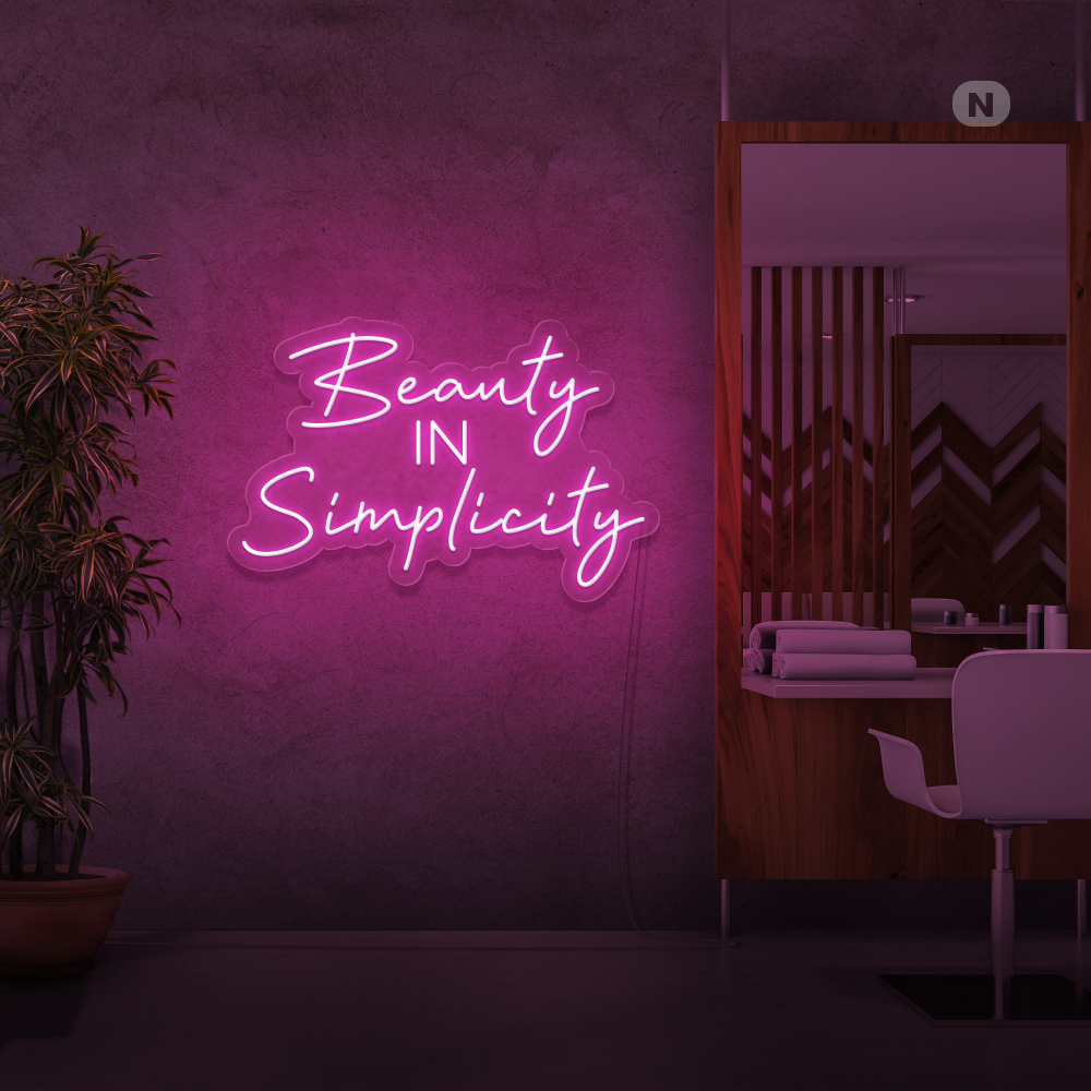 Neonskilt Beauty in Simplicity