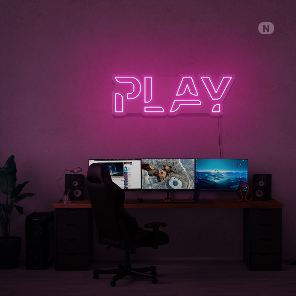 Neonskilt Play