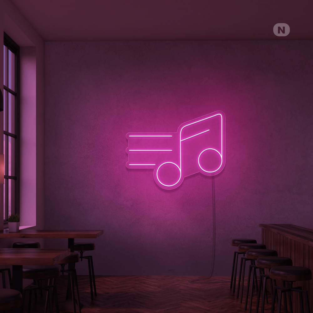 Neonskilt Musiknote