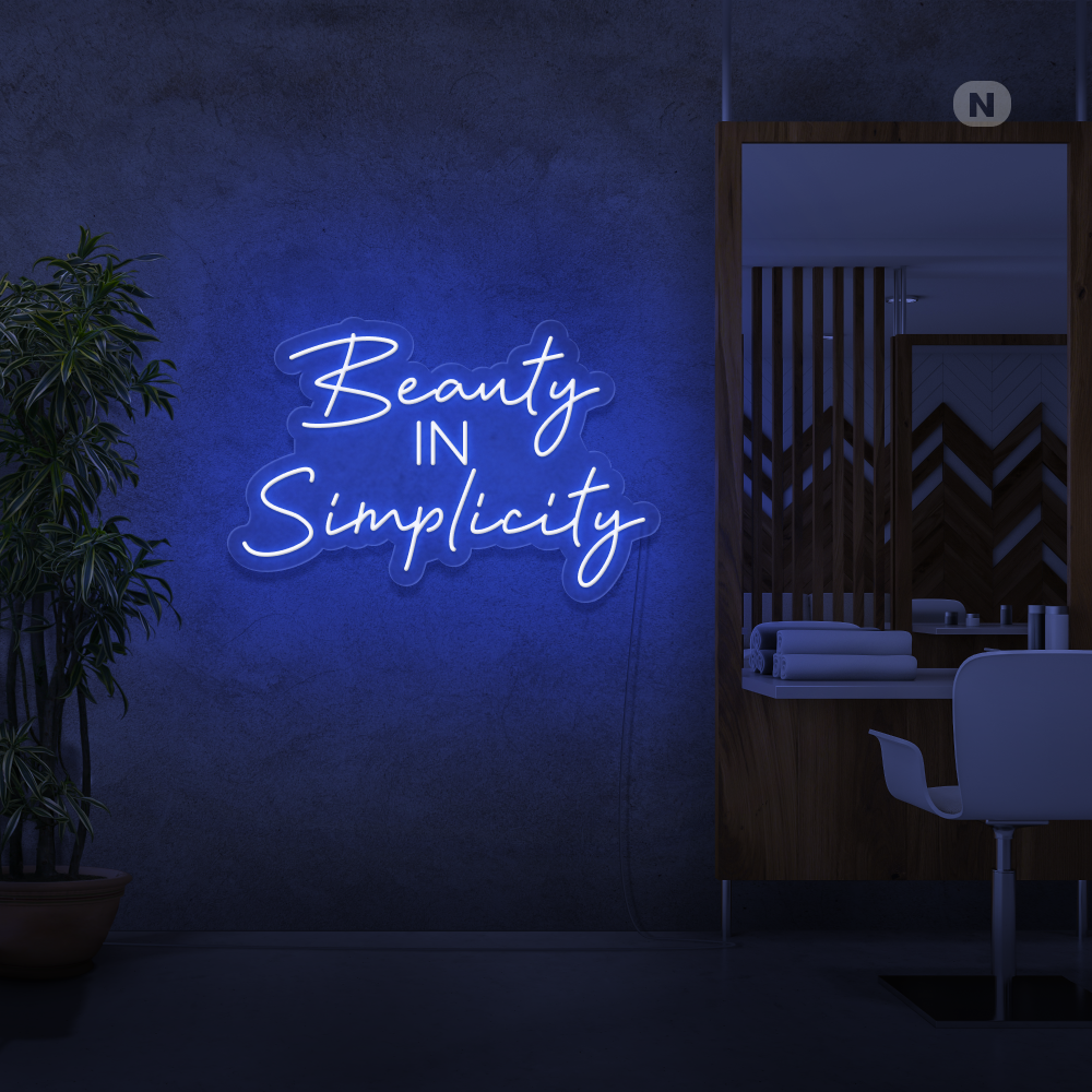 Neonskilt Beauty in Simplicity