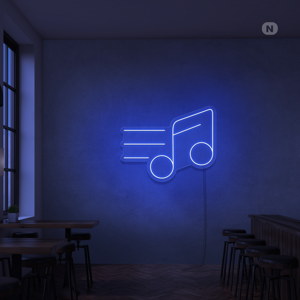 Neonskilt Musiknote