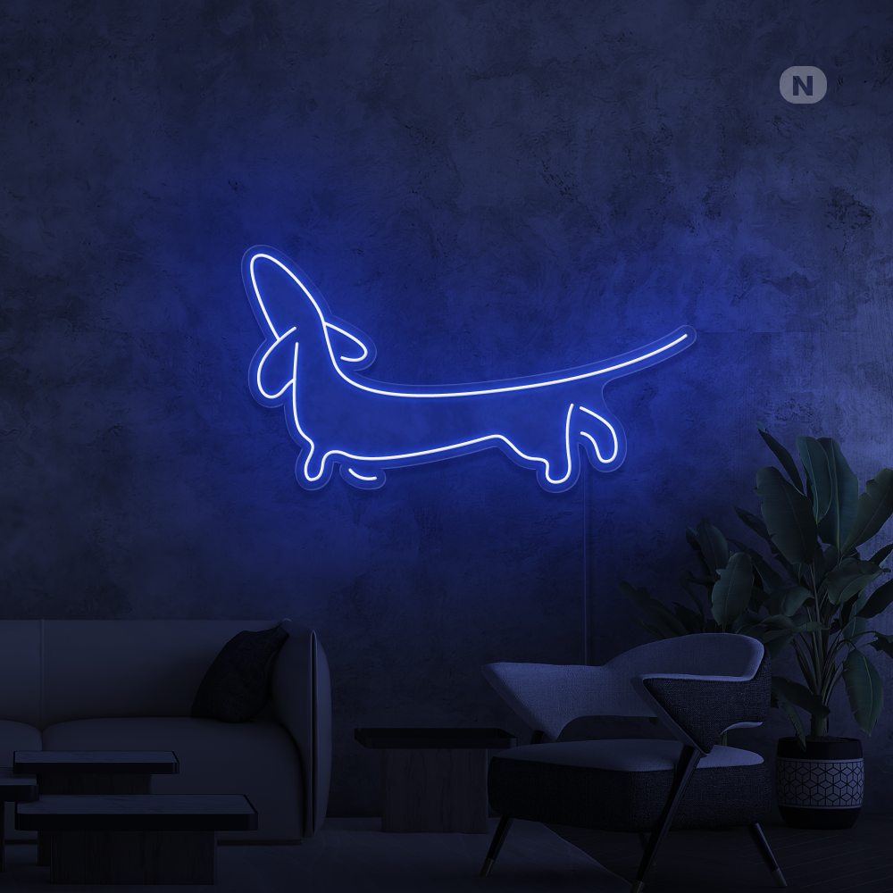 Neonskilt Gravhund