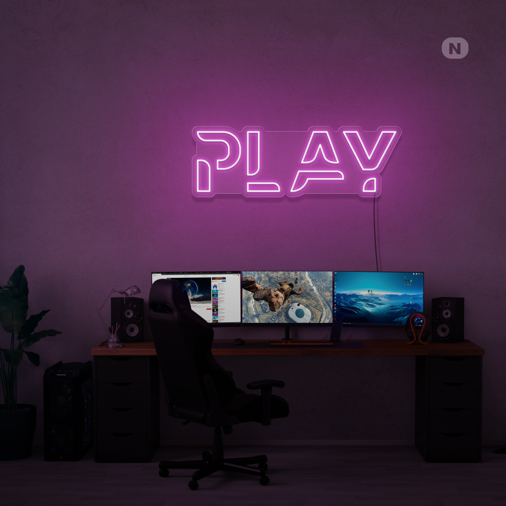 Neonskilt Play