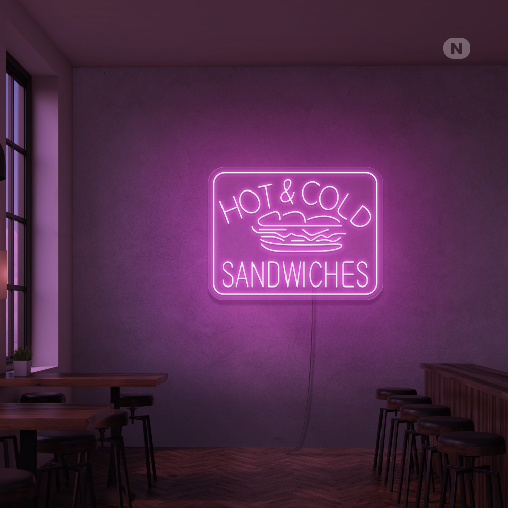 Neonskilt Hot & Cold Sandwiches