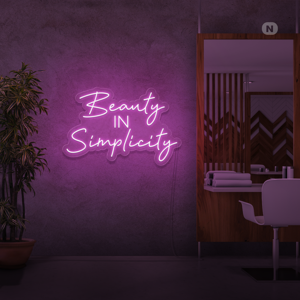 Neonskilt Beauty in Simplicity