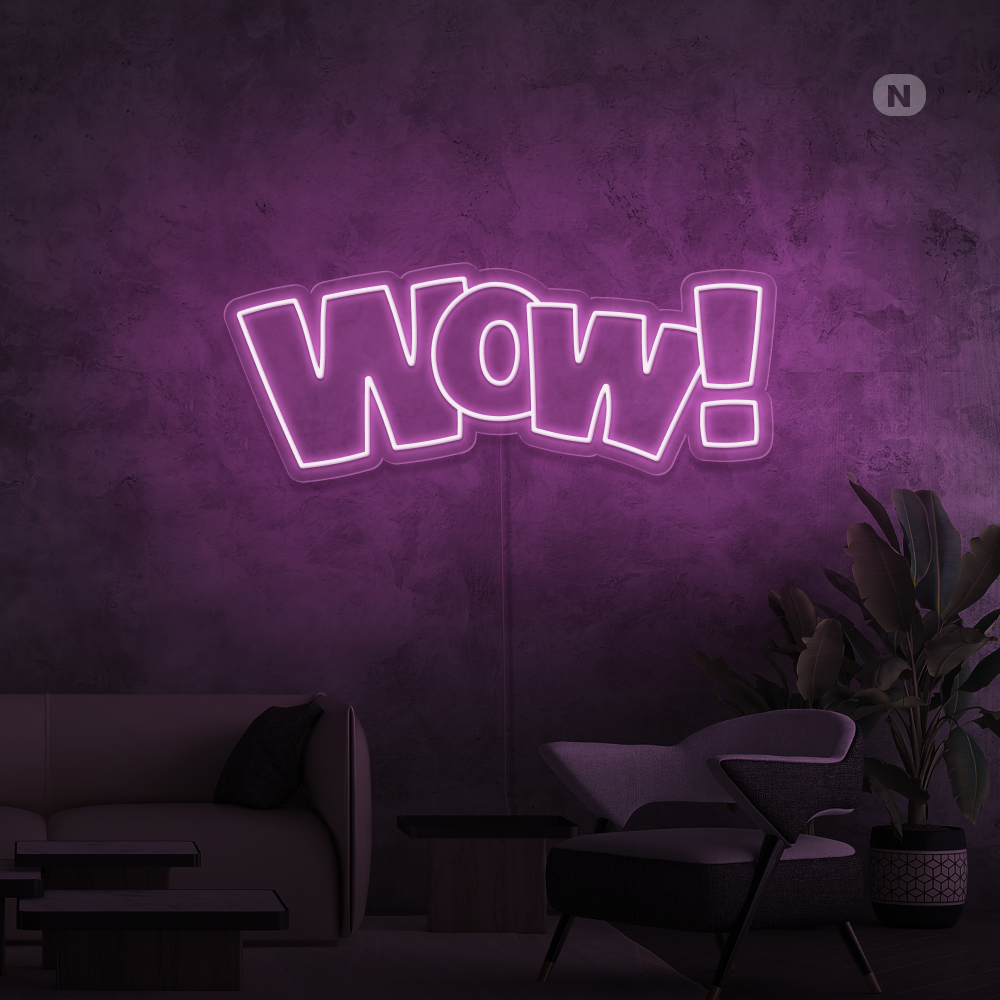 Neonskilt Wow!