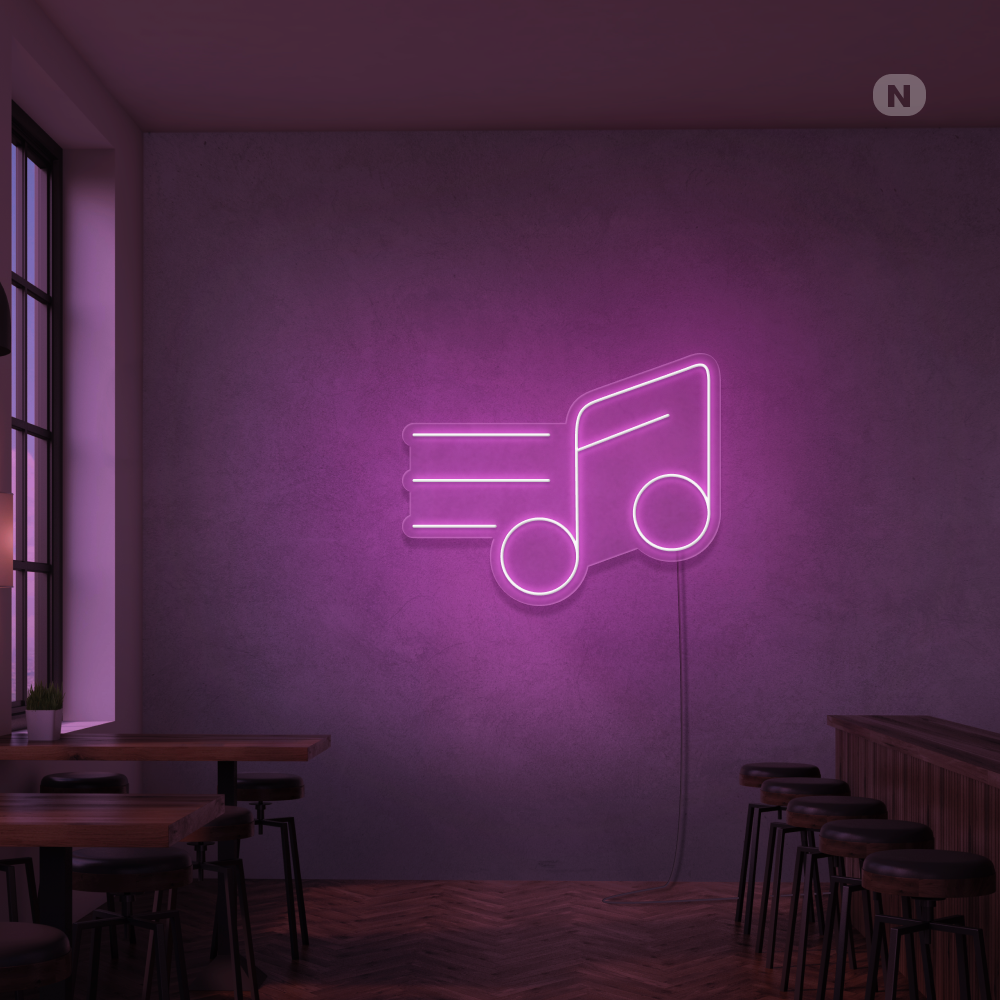 Neonskilt Musiknote