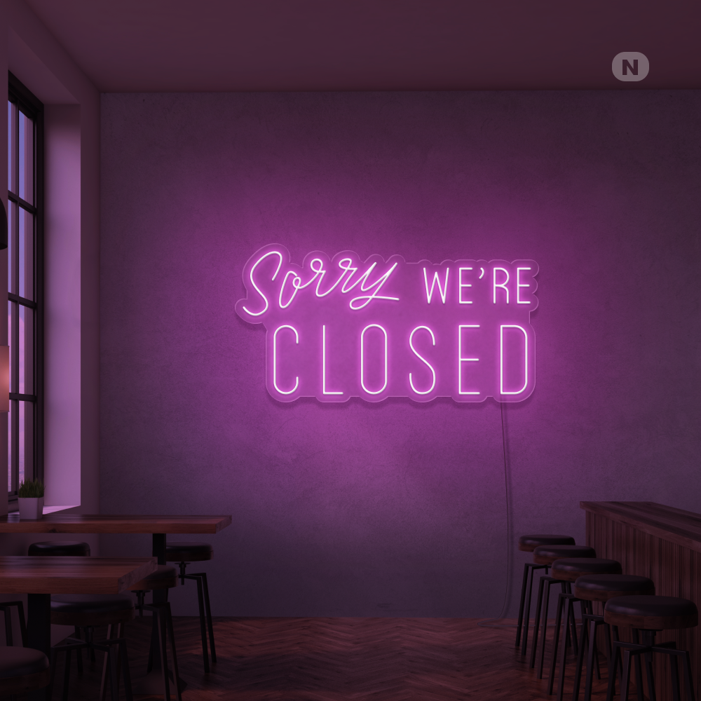Neonskilt Closed