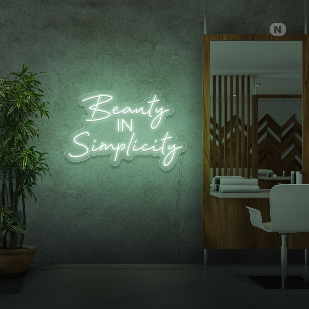 Neonskilt Beauty in Simplicity
