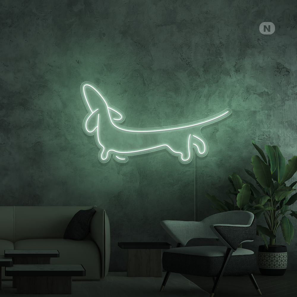 Neonskilt Gravhund