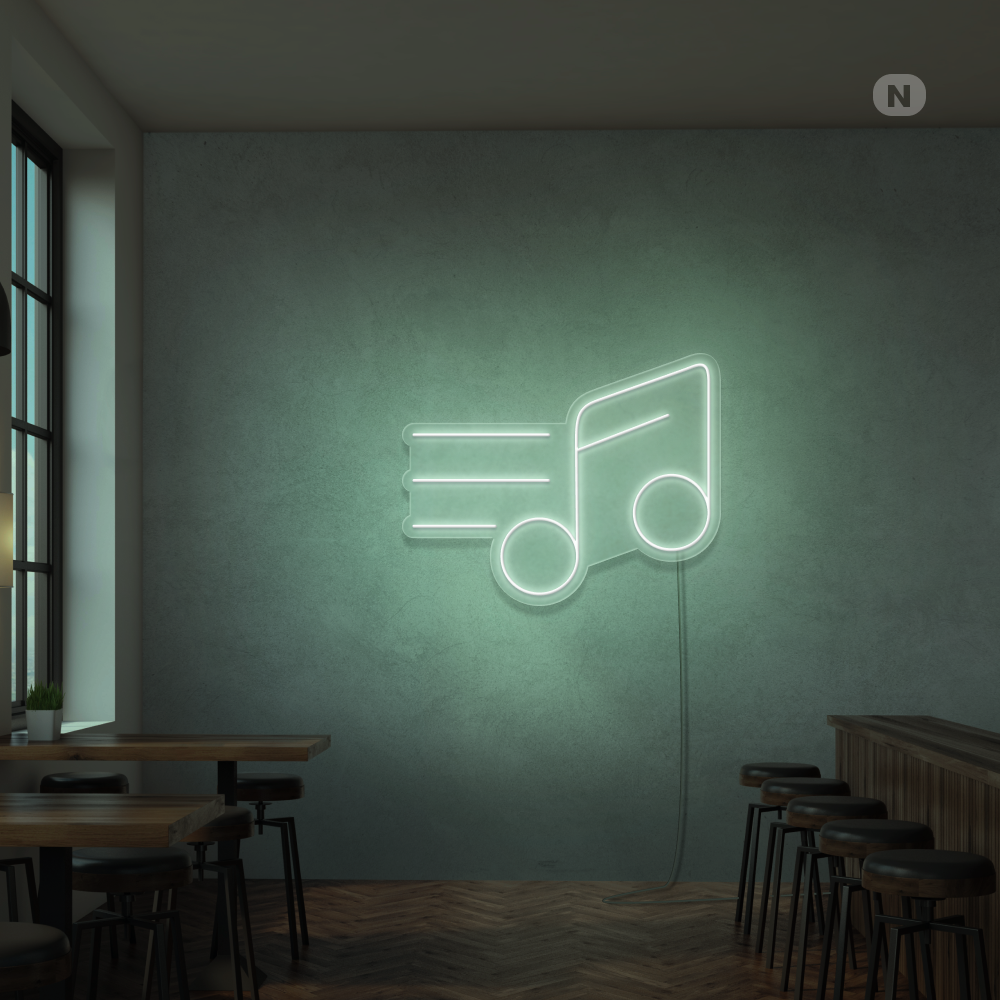 Neonskilt Musiknote