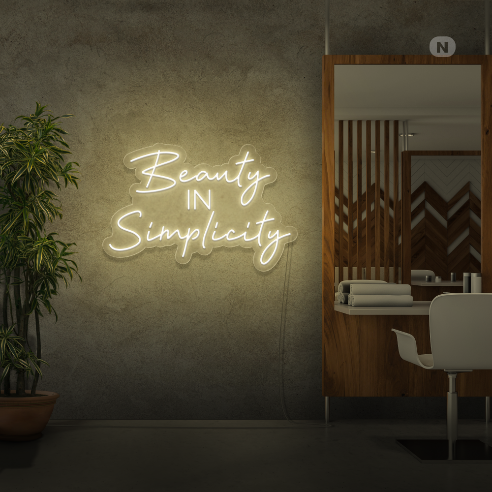 Neonskilt Beauty in Simplicity