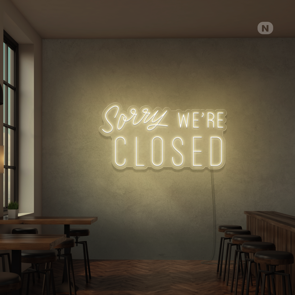 Neonskilt Closed